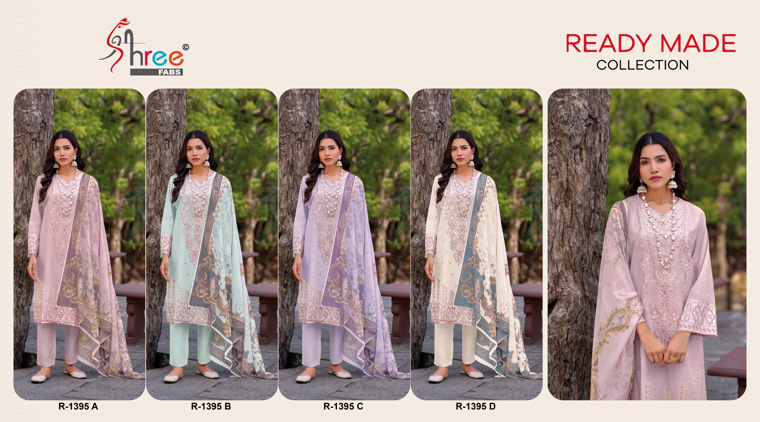 Shree Fab Desin 1395 Desin 1395 Wholesale Pakistani Readymade Salwar Suit Catalog — Wholesale Pakistani Suits, Shree Fabs wholesale from Surat — view 5